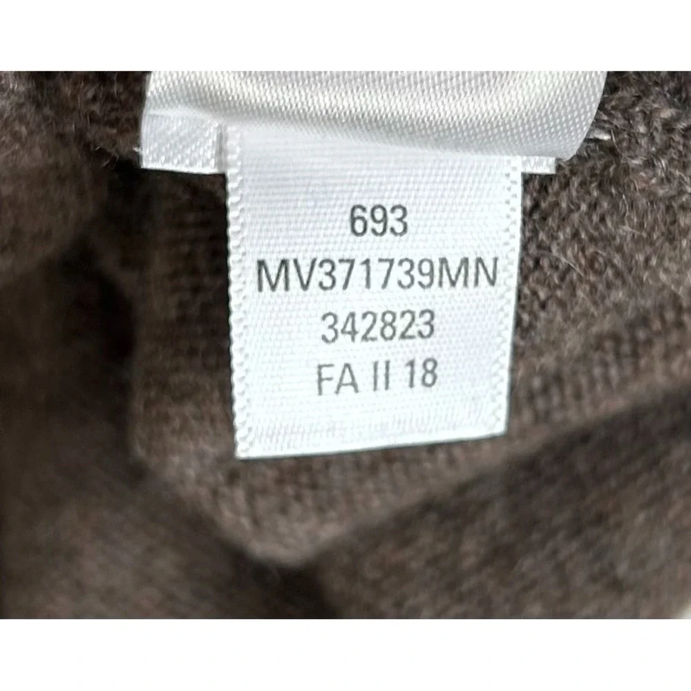 Nordstrom Sweater Mens XL Brown V-Neck Cashmere Knit Winterwear Outdoor Pullover